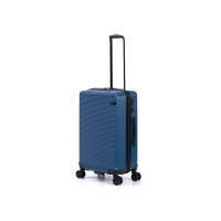 Чемодан TORBER Caspian, тёмно-синий, ABS-пластик, 43 х 26 х 68 см, 64 л