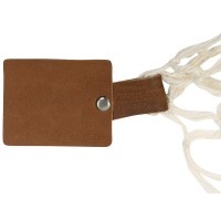 Авоська Dream М "old style" 15 литров с кожаными ручками, натуральный (19)