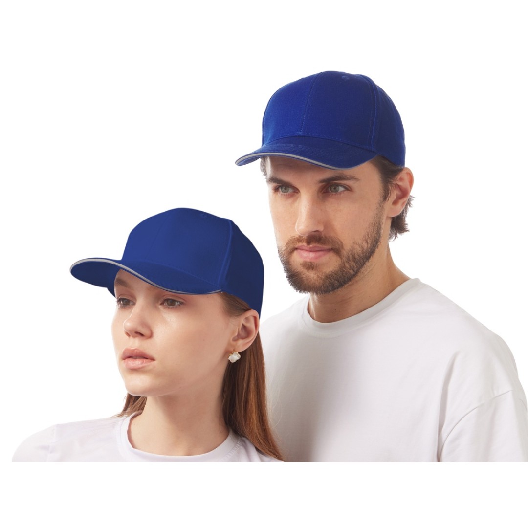 Кепка со светоотражающим кантом, классический синий