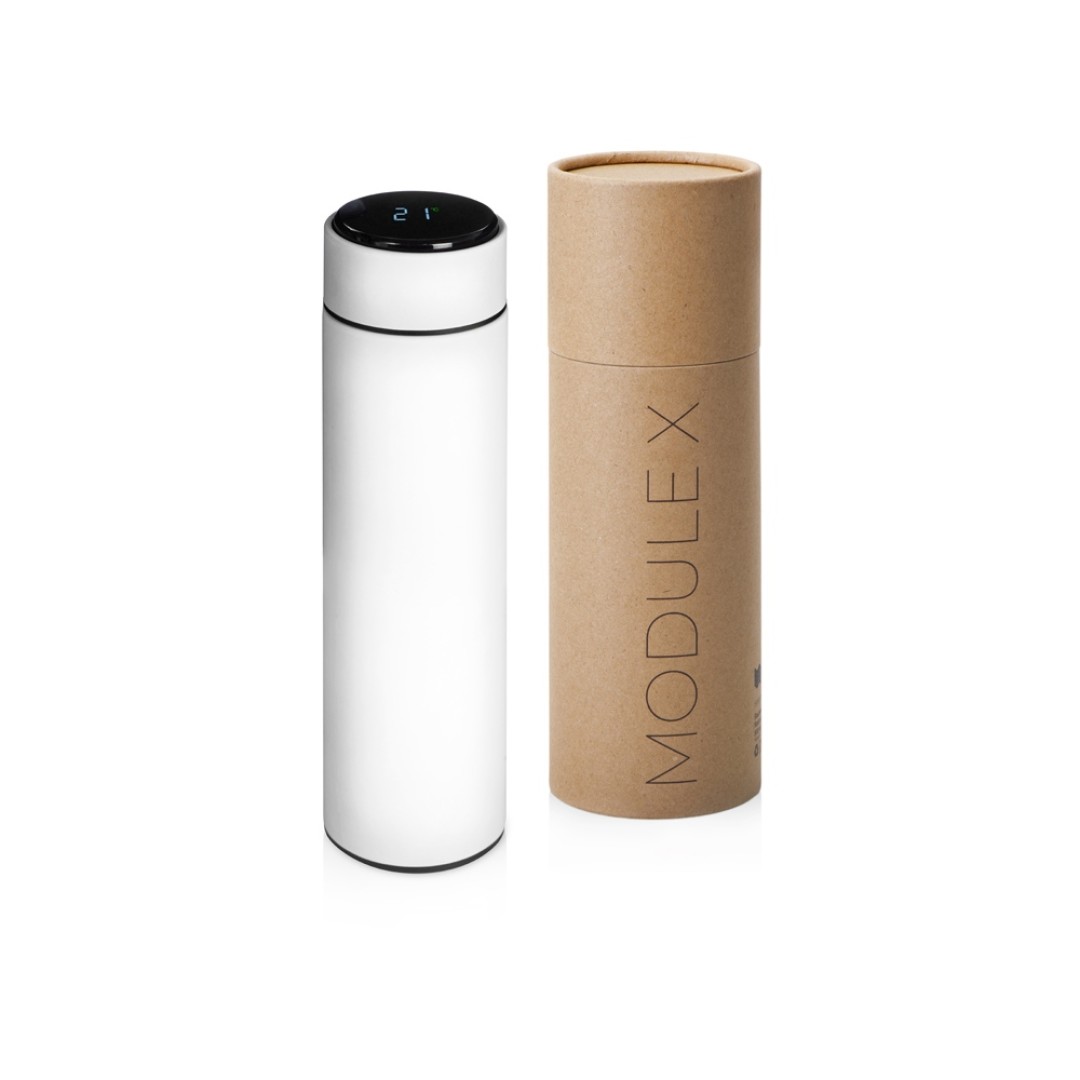 Вакуумный термос «Module X» с индикатором температуры, 500 мл, тубус, белый