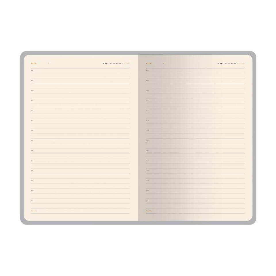 Ежедневник недатированный А5 "Boston", черный (бирюзовый обрез)