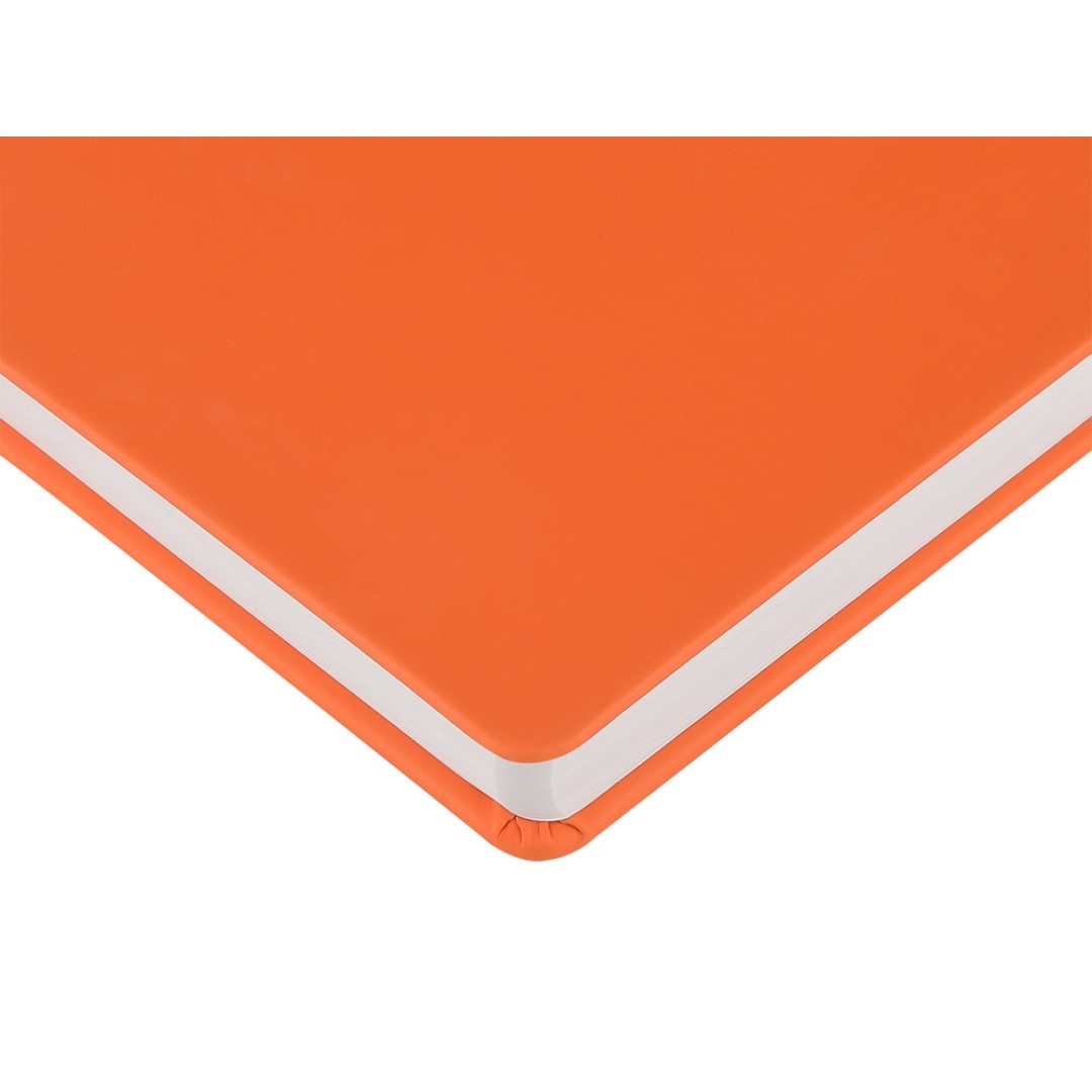 Ежедневник с каменной бумагой недатированный А5 "Carrara"», оранжевый