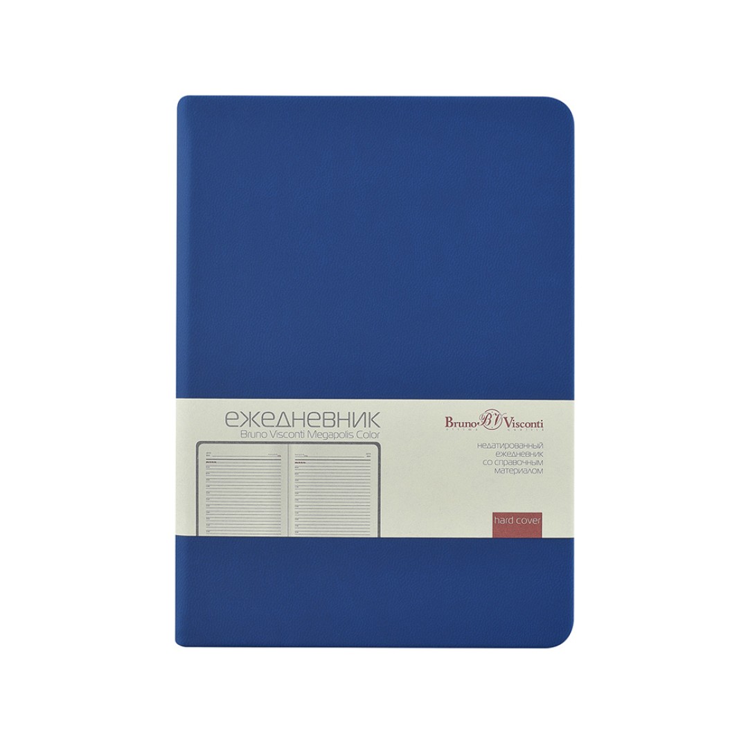 Ежедневник недатированный А6+ "Megapolis Color", синий