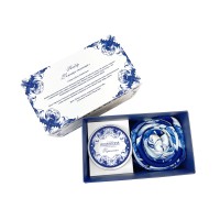 Набор: платок «Гжель» и свеча «Птица счастья»