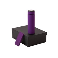 Подарочный набор с термосом и повербанком С2, фиолетовый