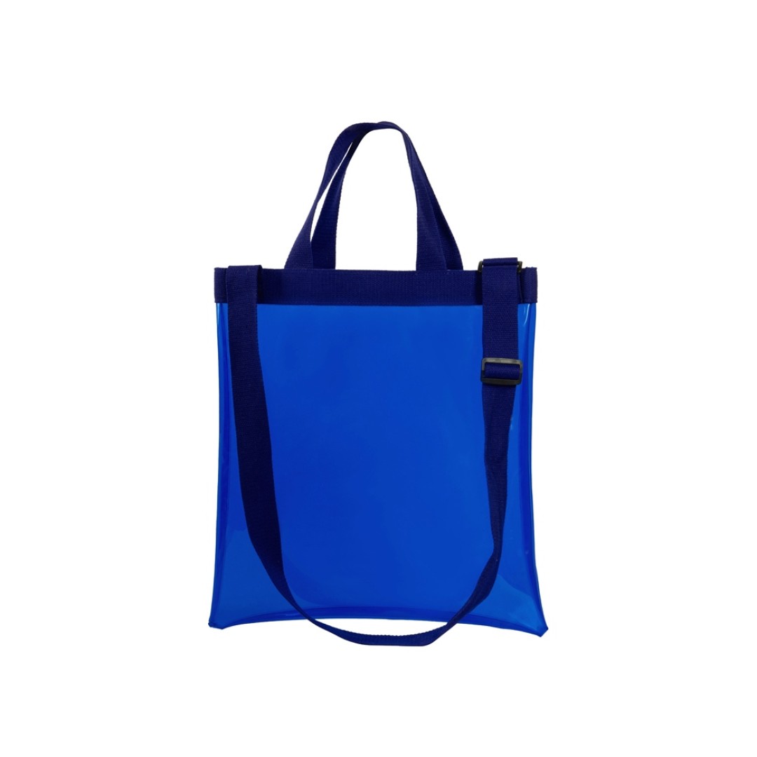 Сумка Frank из прозрачного пластика с регулирующейся лямкой, синий