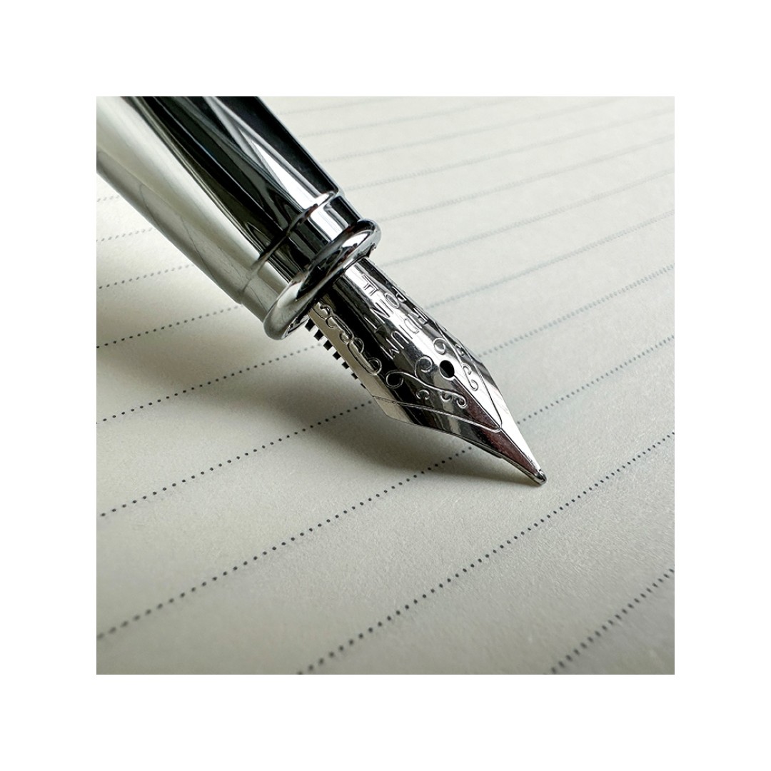 Ручка металлическая перьевая "Sienna" софт-тач, синий