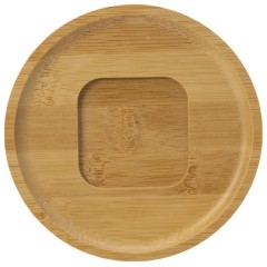 Кофейная пара с бамбуковым блюдцем "Mandy", белый