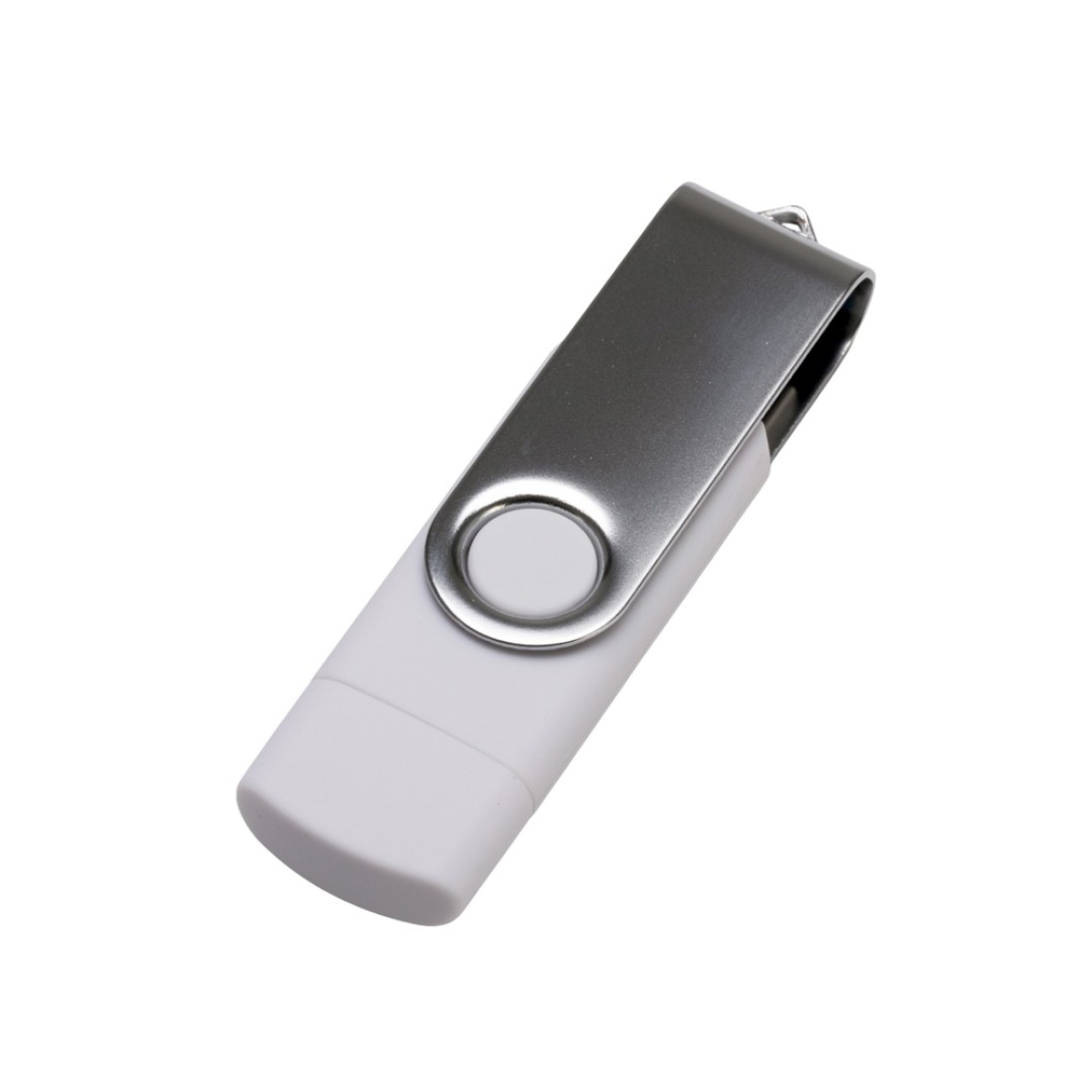 USB3.0/USB Type-C флешка на 32 Гб «Квебек C», белый