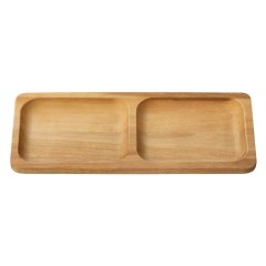 Менажница из акации с двумя секциями "Almond"