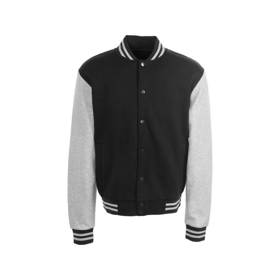 Бомбер «Oxford», черный/серый меланж, унисекс