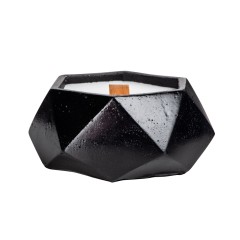 Свеча в декоративном стакане "Geometry", черный