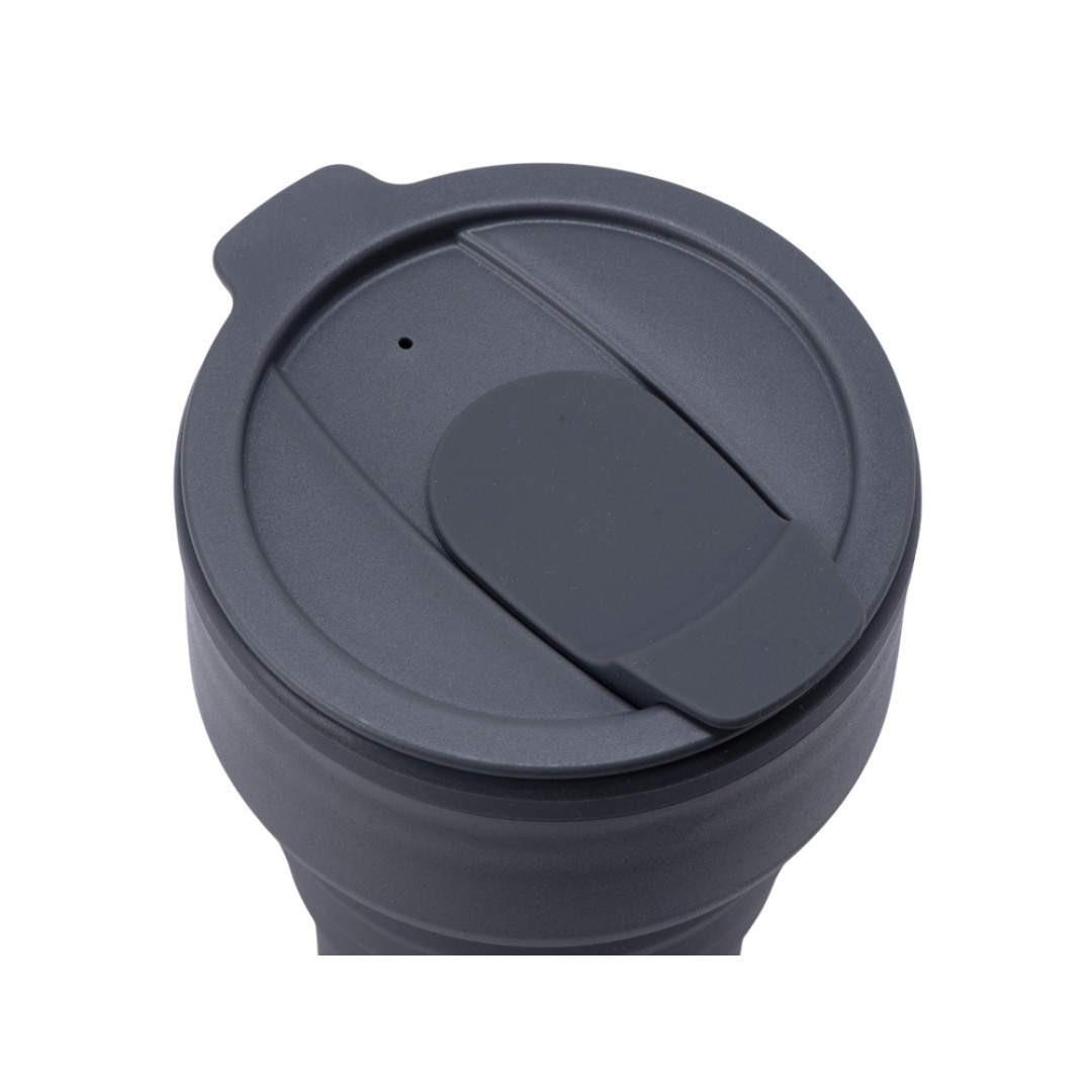 Силиконовый складной стакан "GoCup", темно-серый