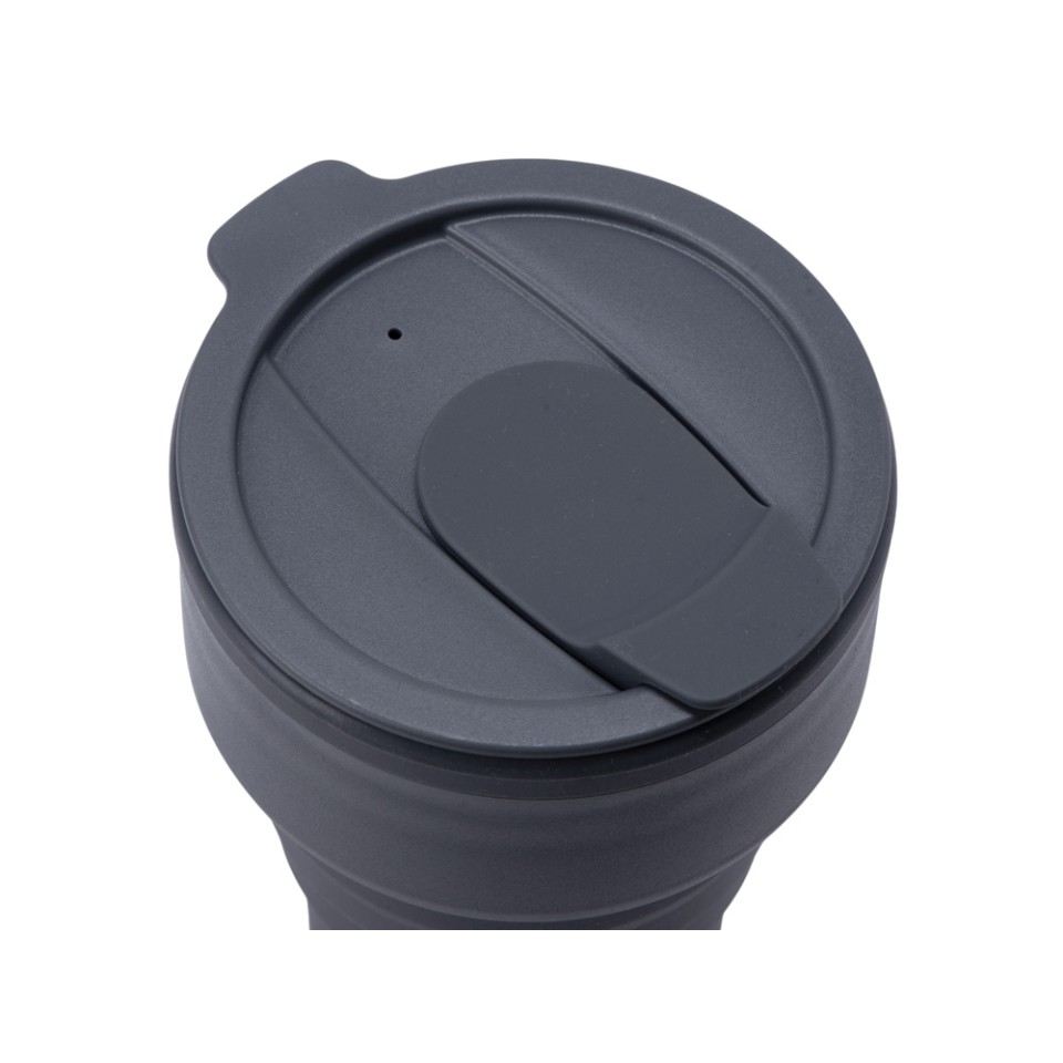 Силиконовый складной стакан "GoCup", темно-серый