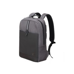 Рюкзак TORBER VECTOR с отделением для ноутбука 14,1", черный/серый, нейлон, 32 х 10 х 43 см, 13л