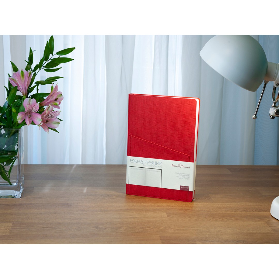 Ежедневник недатированный А5 Barcelona, красный