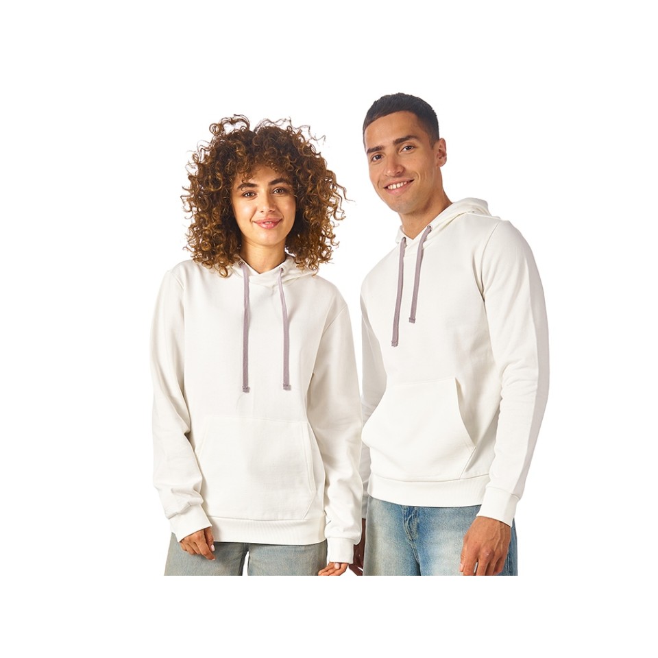 Толстовка унисекс "Stream" с капюшоном, белый