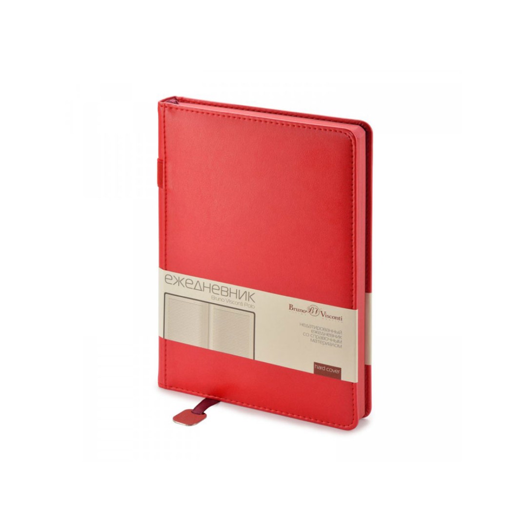 Ежедневник А5 недатированный «Polo», красный (Р)
