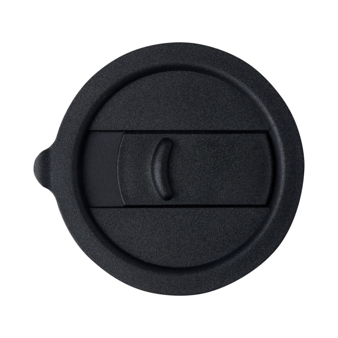 Java керамическая кружка емкостью 330 мл с силиконовой оберткой и пластиковой крышкой - сплошной черный