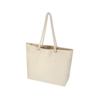 Florida пляжная эко-сумка из переработанного материала, сертифицированного по стандарту GRS, плотностью 270 г/м2 18L - Натуральный / Натуральный