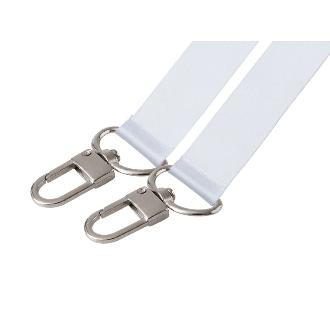 Ланъярд 2,5 см под сублимацию с 2-мя трендовыми карабинами