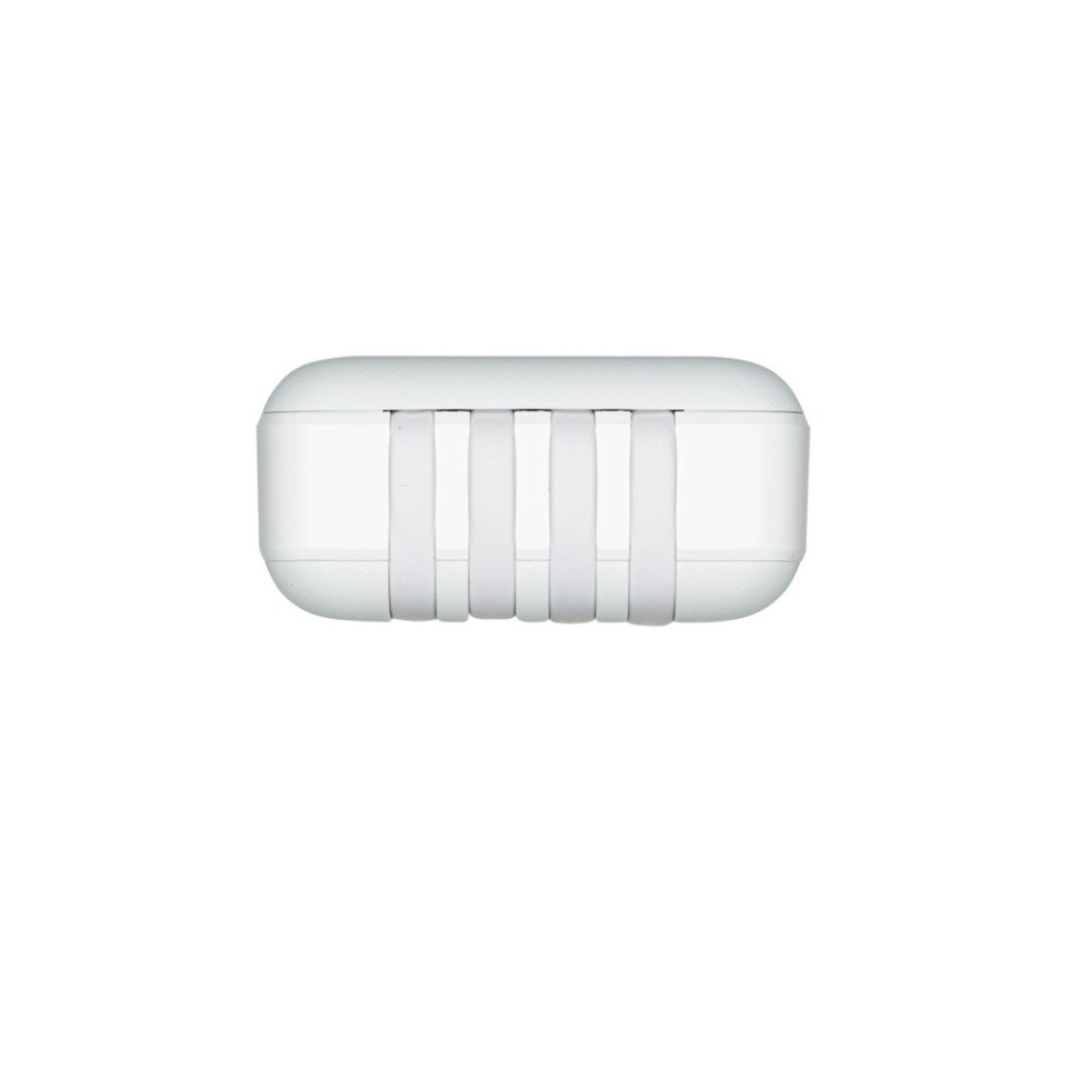 RIVACASE VA2220 (20000 мАч) внешний аккумулятор с дисплеем и встроенными кабелями, белый, 12/24