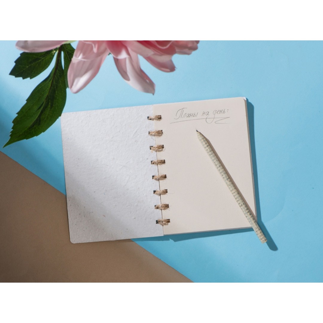 Живой блокнот с семенами цветов, А6, белый