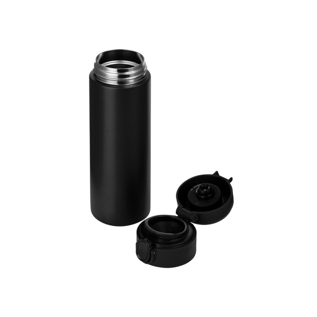 Вакуумная термокружка Waterline с медной изоляцией «Bravo», 400 мл, тубус, черный (Р)