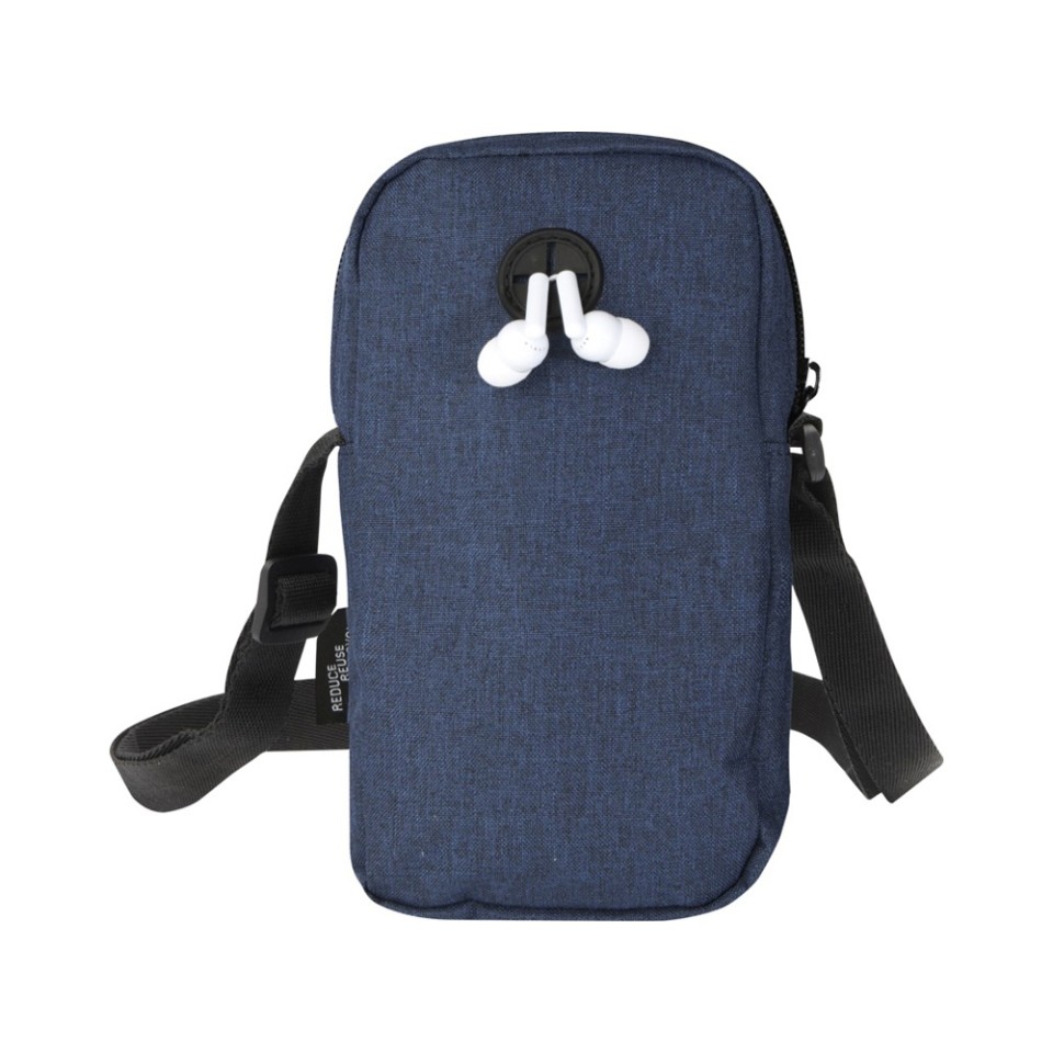 Сумка для телефона "Ross" из переработанного материала, синий navy