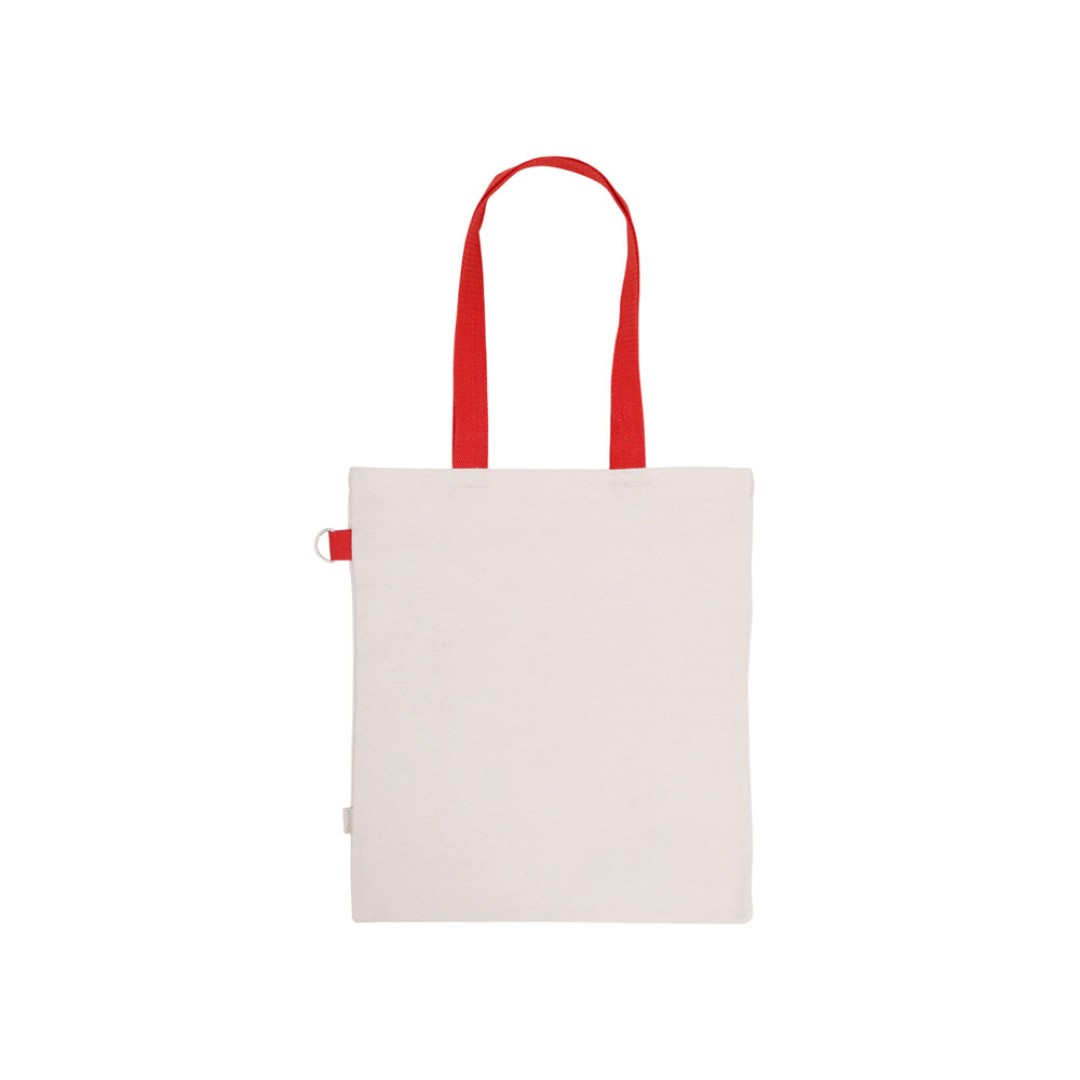 Сумка для покупокTopiс из переработанных материалов с наружным цветным карманом, красный