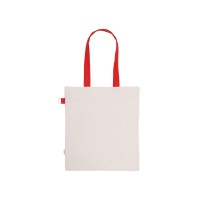 Сумка для покупокTopiс из переработанных материалов с наружным цветным карманом, красный