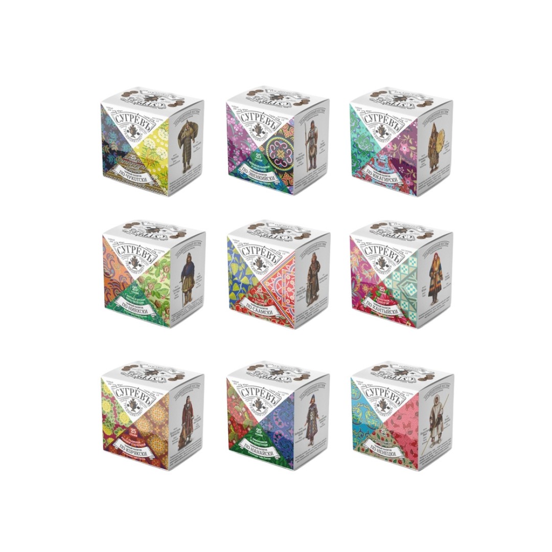 Подарочный набор c чаем "Сокровища Севера" в деревянной шкатулке без лого