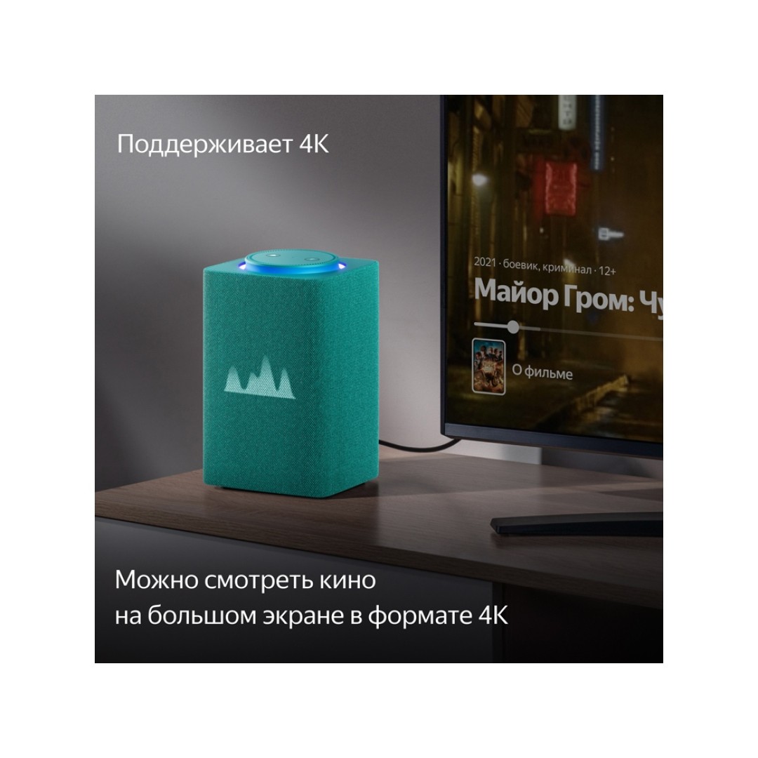 Умная колонка ЯНДЕКС Станция Макс с Алисой, с Zigbee, 65 Вт, цвет: бирюзовый (YNDX-00053TRQ)