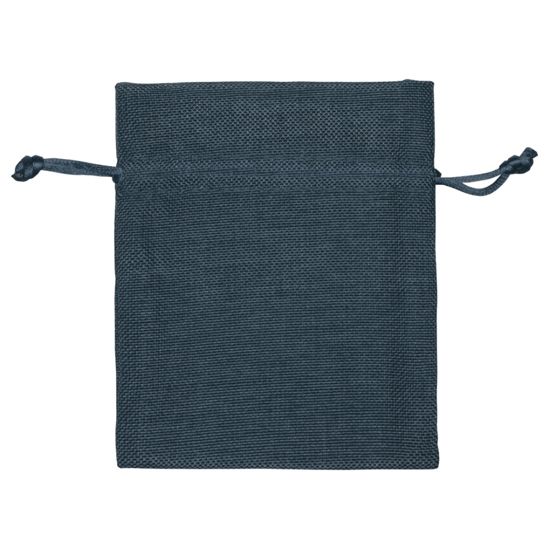 Мешочек подарочный, искусственный лен, малый, темно-синий