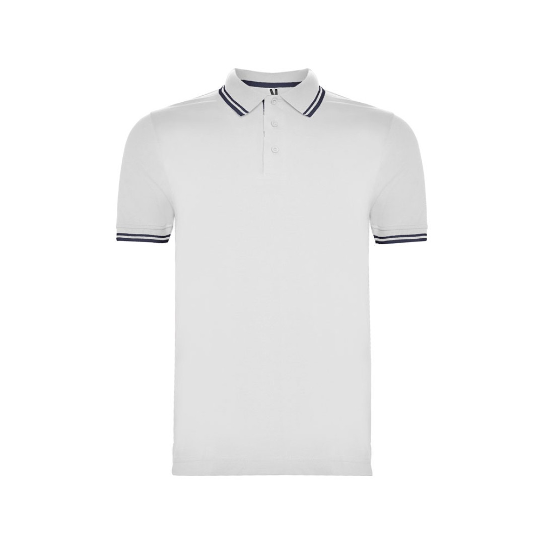 Рубашка поло "Montreal" мужская, белый/нэйви