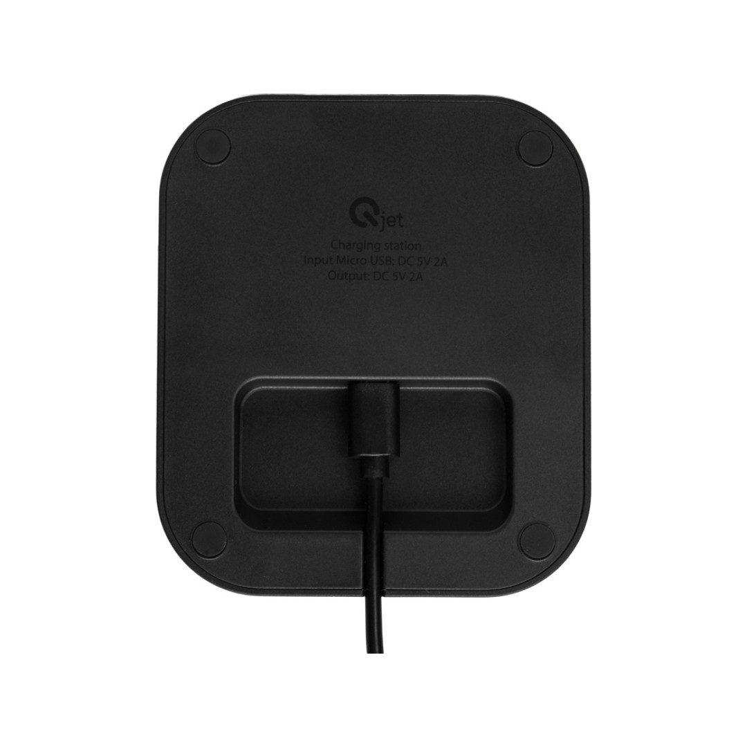 Портативное беспроводное зарядное устройство с док-станцией "Uniq", 10000 mah, черный