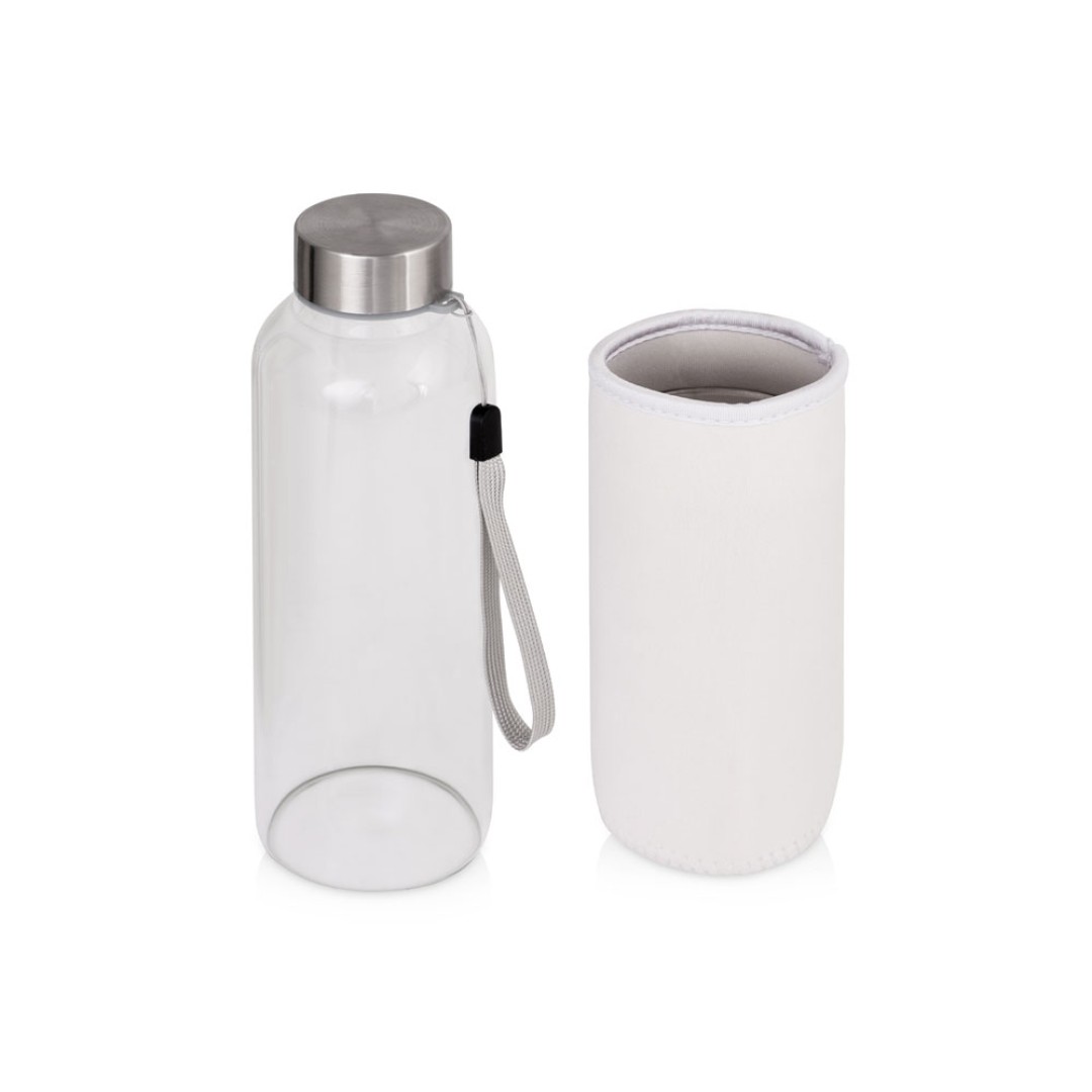 Бутылка для воды "Pure" c чехлом, 420 мл, белый