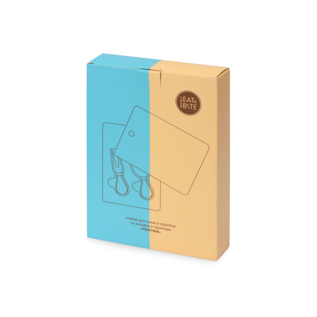 Набор ножей для сыра Fontina, акация и искусственный мрамор