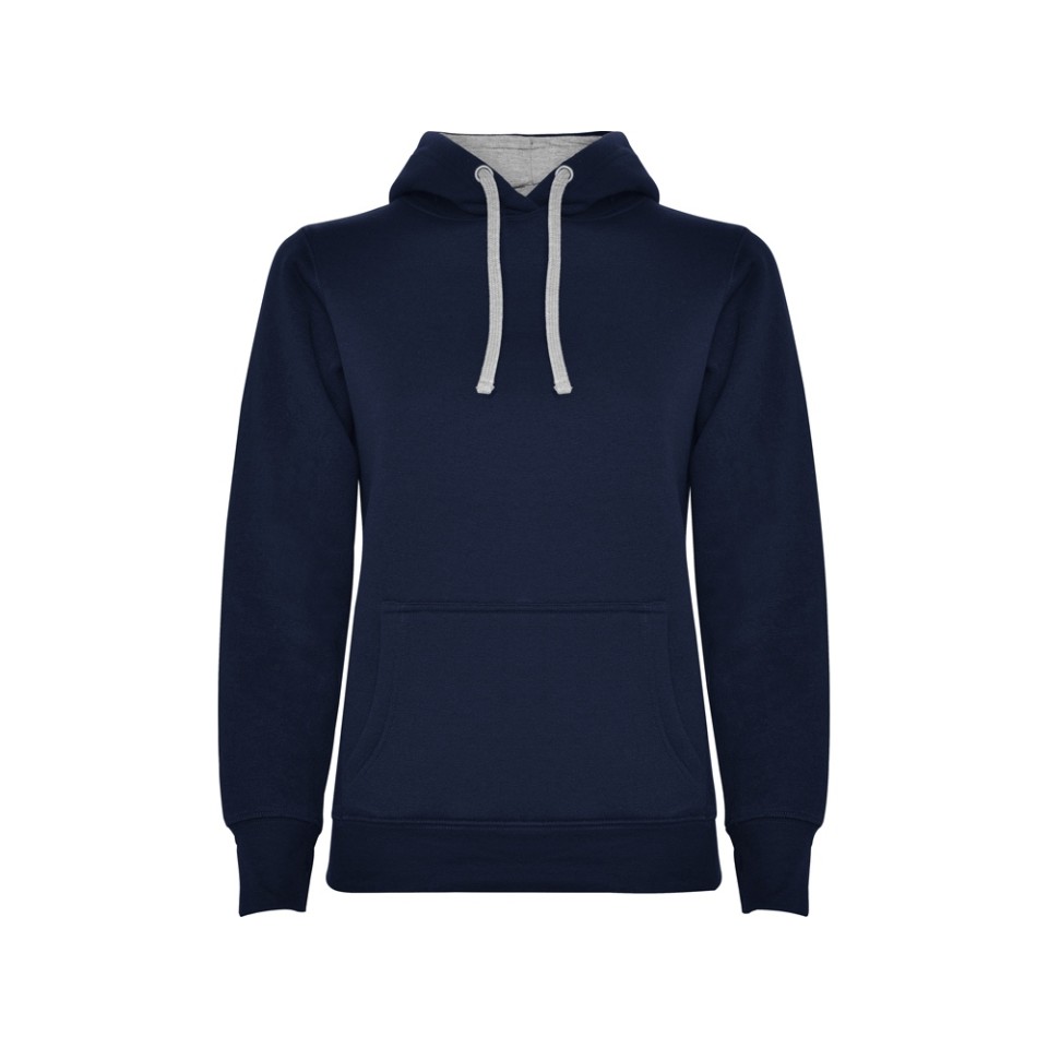 Толстовка с капюшоном "Urban" женская, нэйви/серый