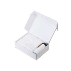 Подарочный набор с пледом, термосом "Cozy hygge" 2.0, белый