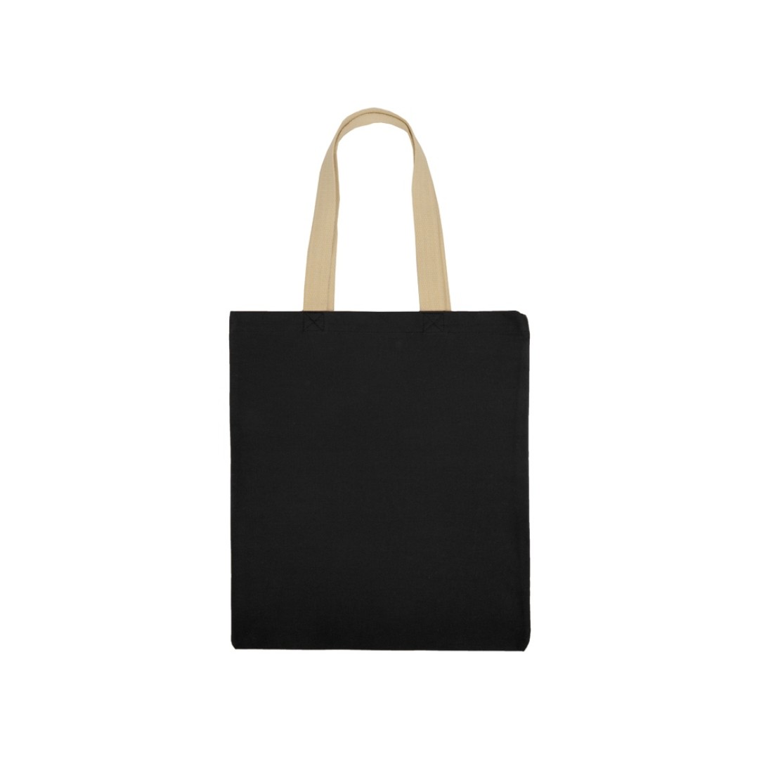 Сумка для шопинга Steady из хлопка с парусиновыми ручками, 260 г/м2, черный