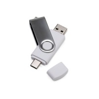 USB3.0/USB Type-C флешка на 32 Гб «Квебек C», белый