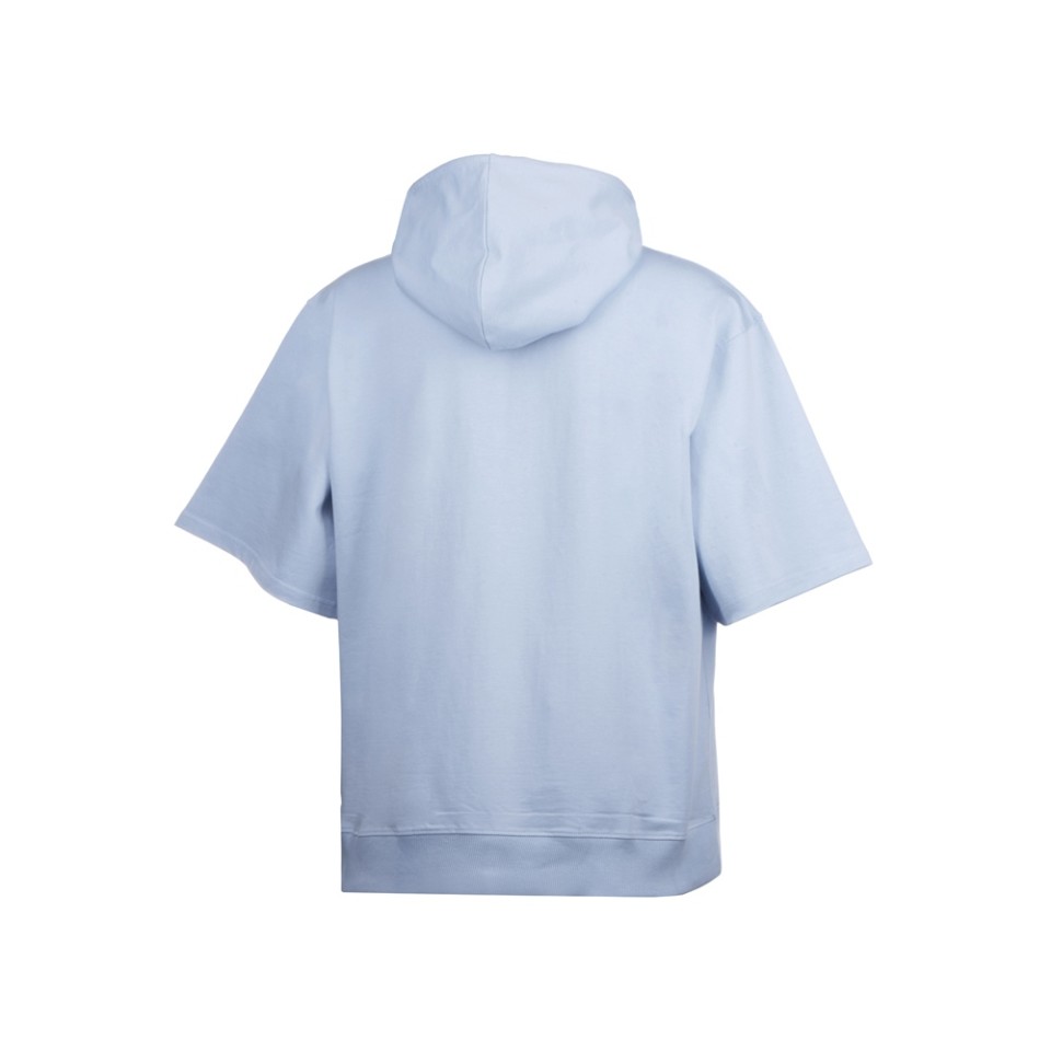 Худи оверсайз с коротким рукавом «Warsaw» унисекс, небесно-голубой