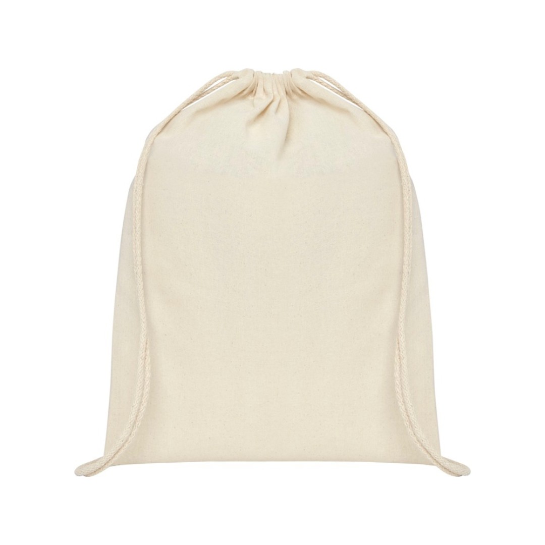 Рюкзак со шнурком Oregon хлопка плотностью 140 г/м2, natural