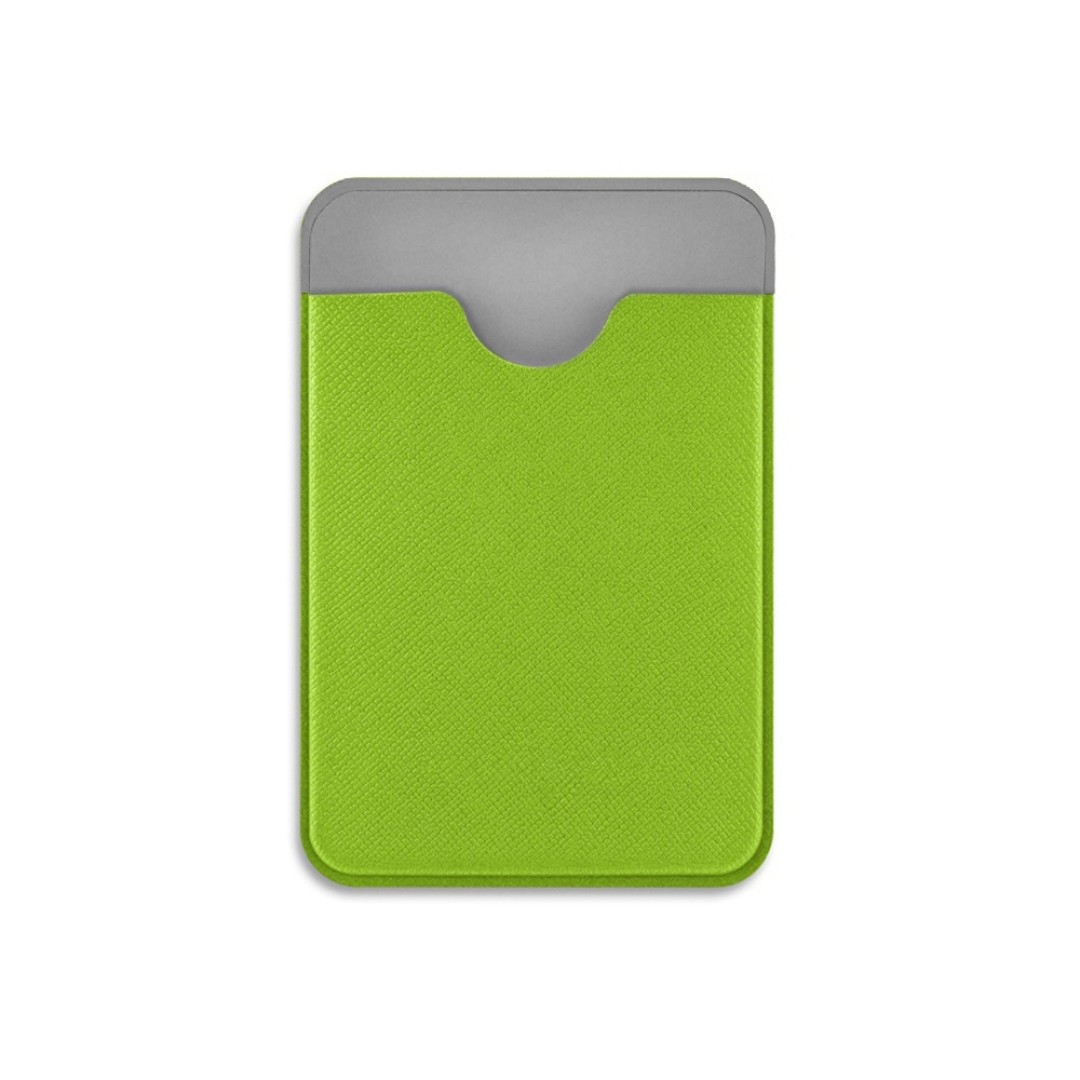Чехол-картхолдер Favor на клеевой основе на телефон для пластиковых карт и и карт доступа, зеленый