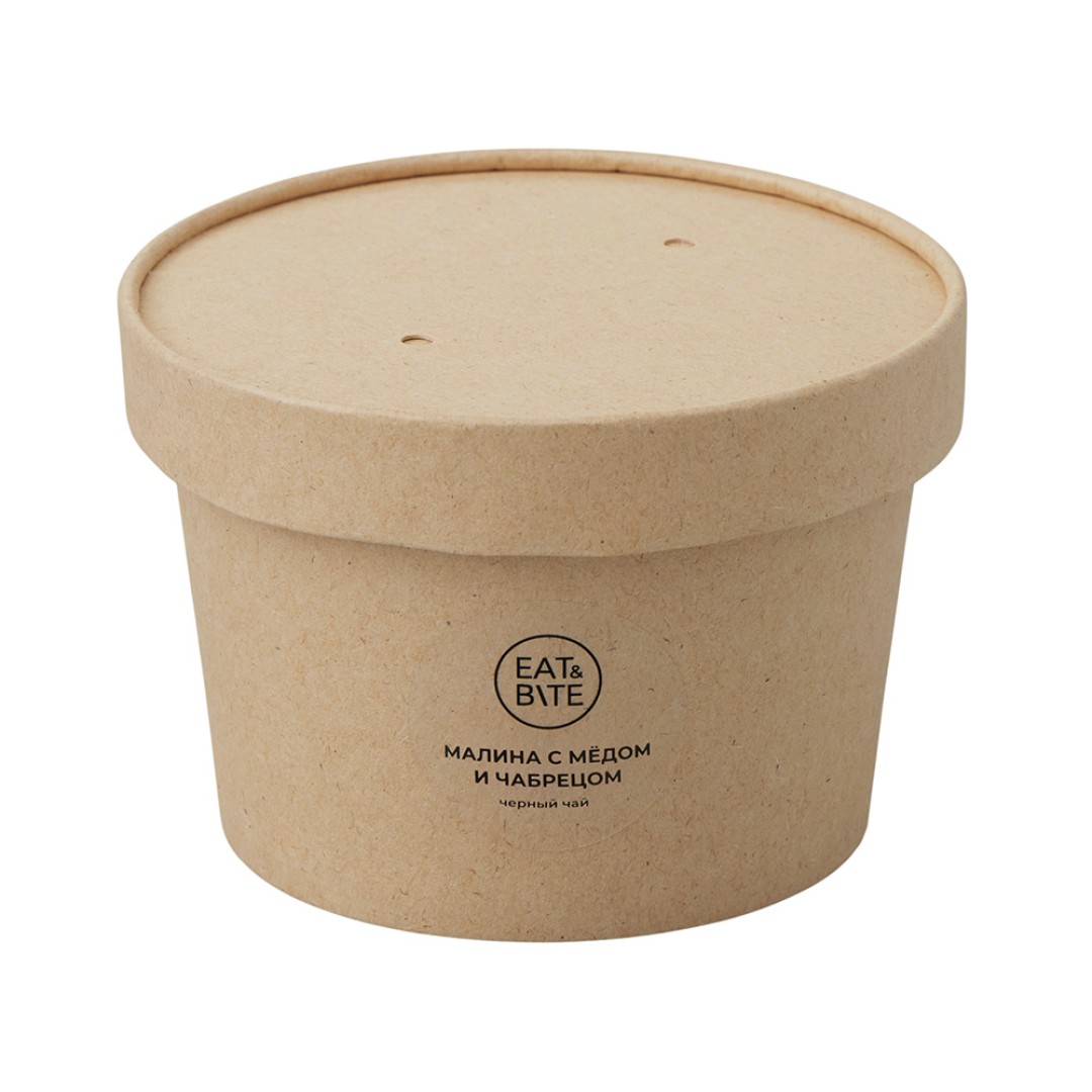 Чай черный "Малина с медом и чабрецом" в картонном стаканчике, 50 гр.