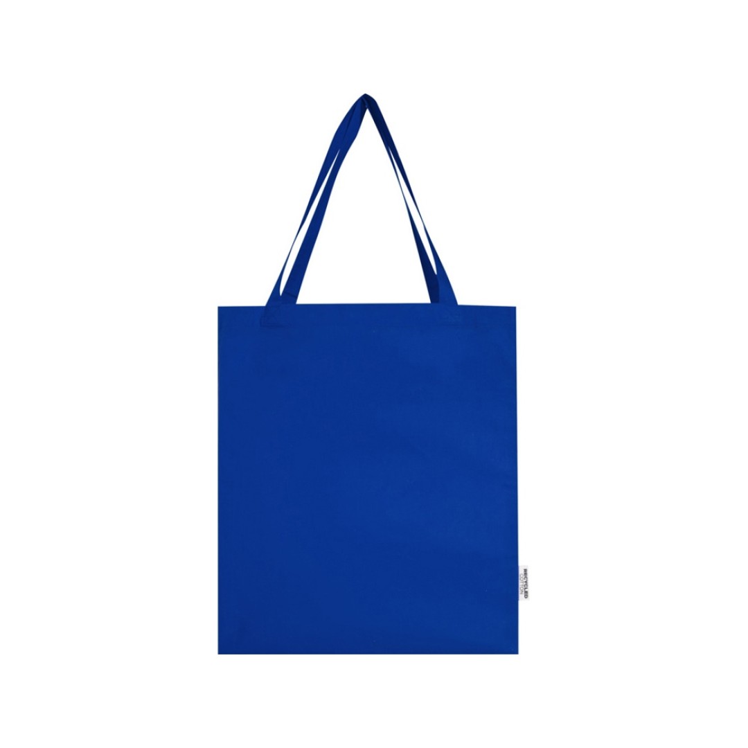 Madras эко- сумка с ластовицей из переработанного хлопка, сертифицированного согласно GRS, плотностью 140 г/м2 - Ярко-синий