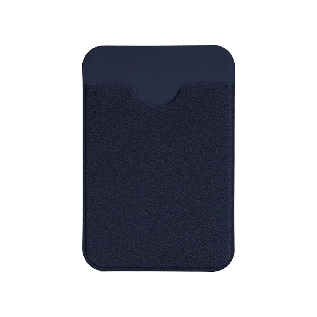 Чехол-картхолдер Favor на клеевой основе на телефон для пластиковых карт и и карт доступа, темно-синий
