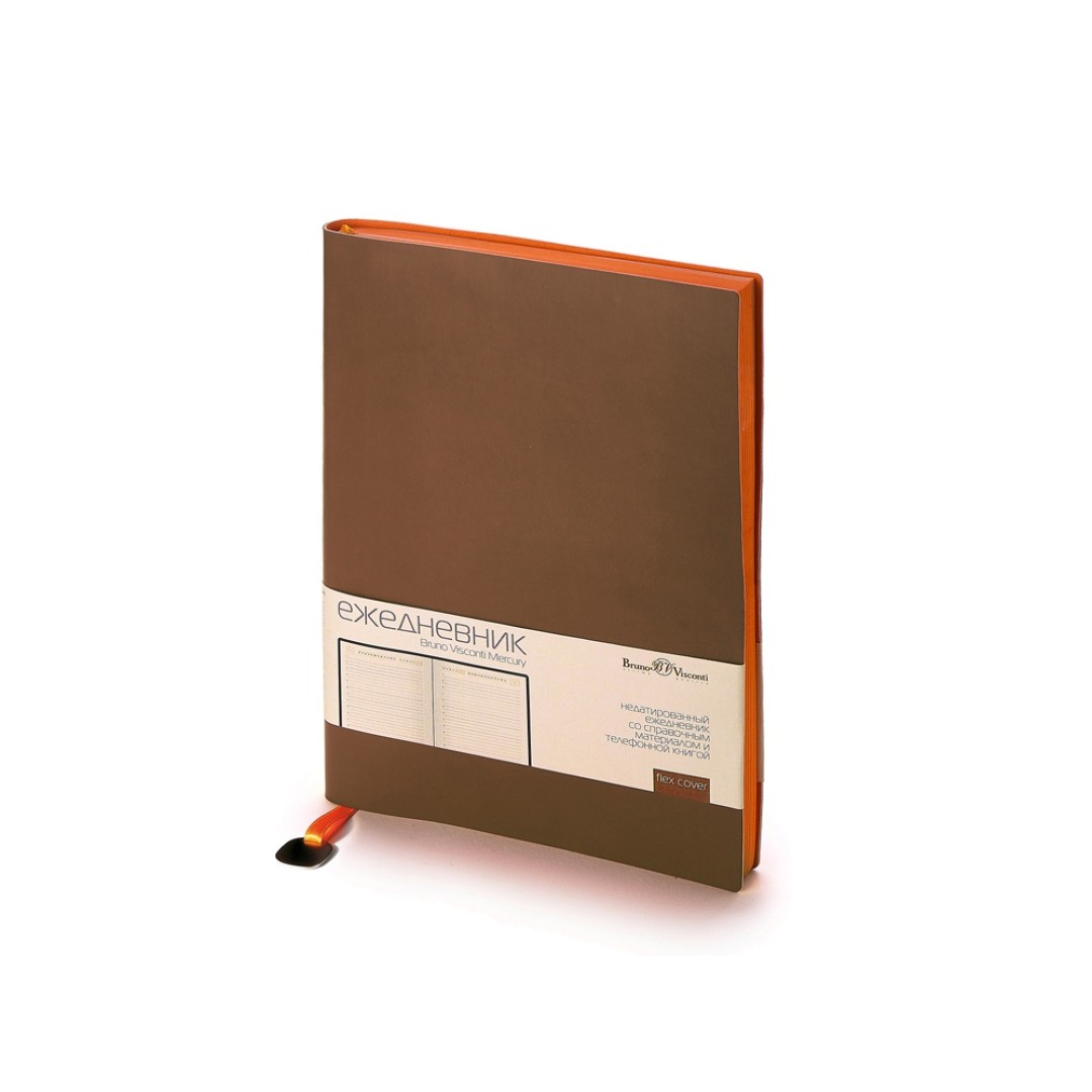 Ежедневник А5 недатированный «Mercury», коричневый