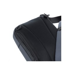 Рюкзак TORBER VOYAGE на одно плечо, серый, полиэстер 900D, 20х10х30 см, 5 л